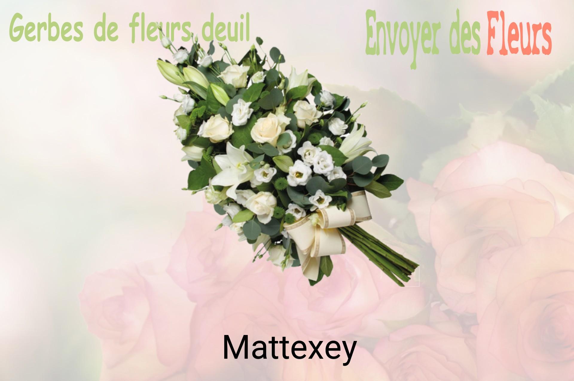 Gerbe de fleurs de deuil livrée à Mattexey